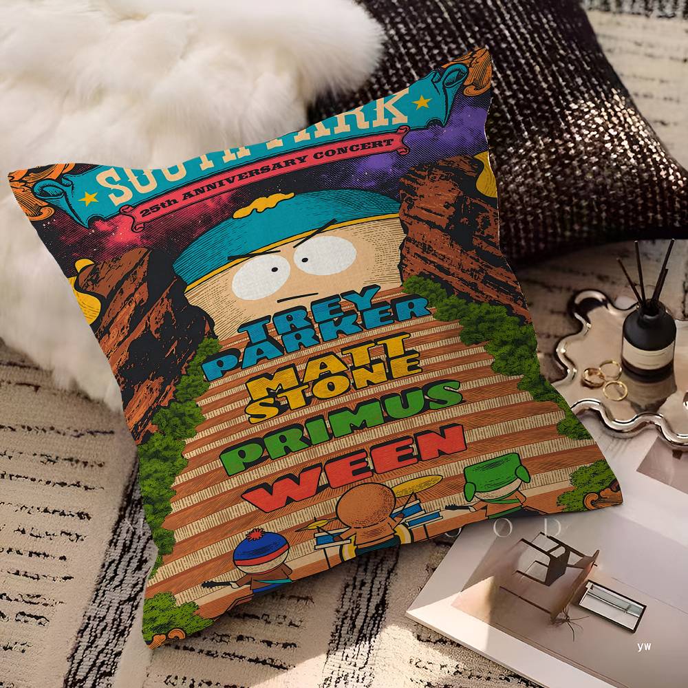 S-Юг Мультяшный Парк Наволочка Автомобильная Подушка-Плед Для Дивана Автомобиля Рождественский Подарок 40x40см 45x45см 30cmx30cm