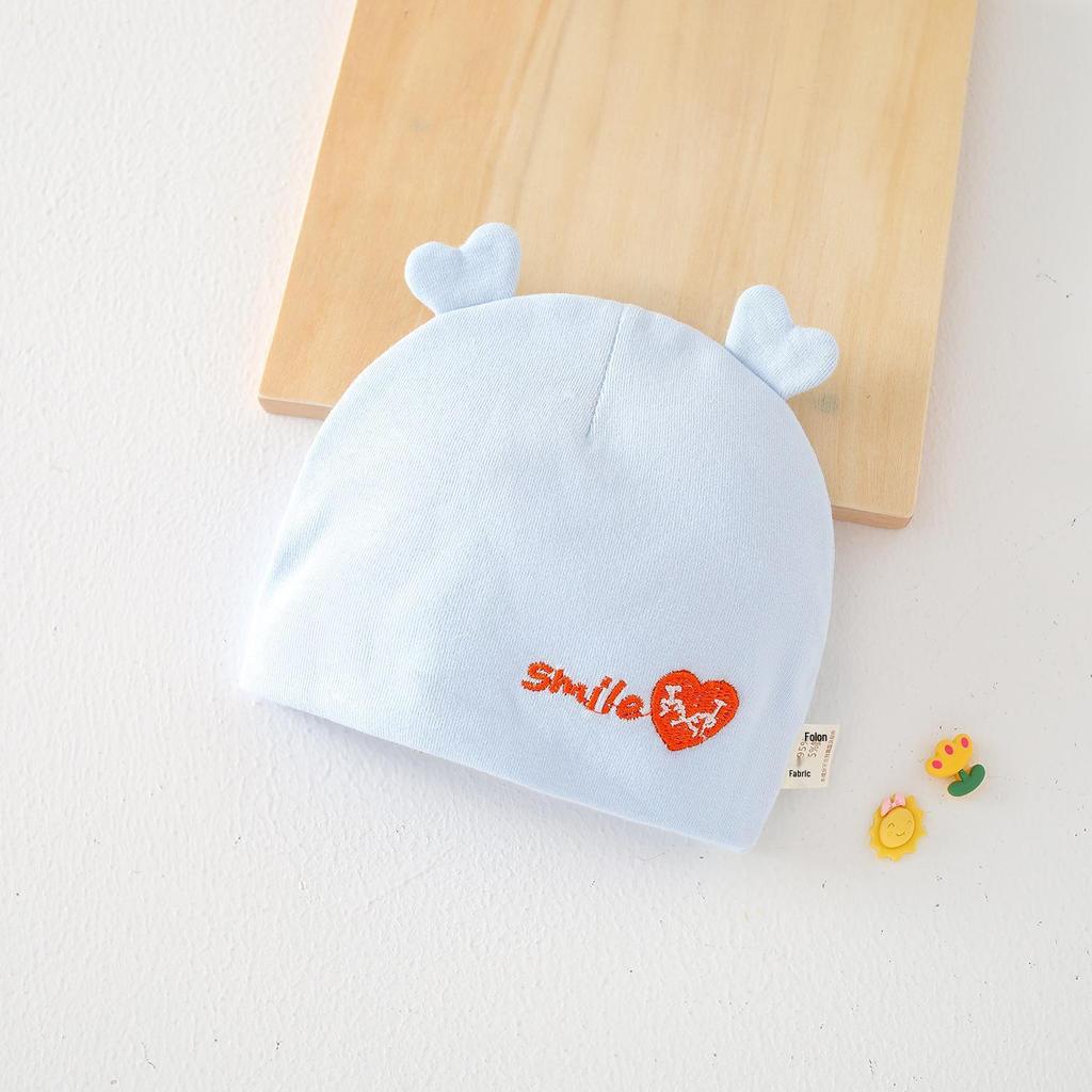 Pure Cotton Double Layer Newborn Hat for 0-3 Months, Suitable for Autumn/Winter