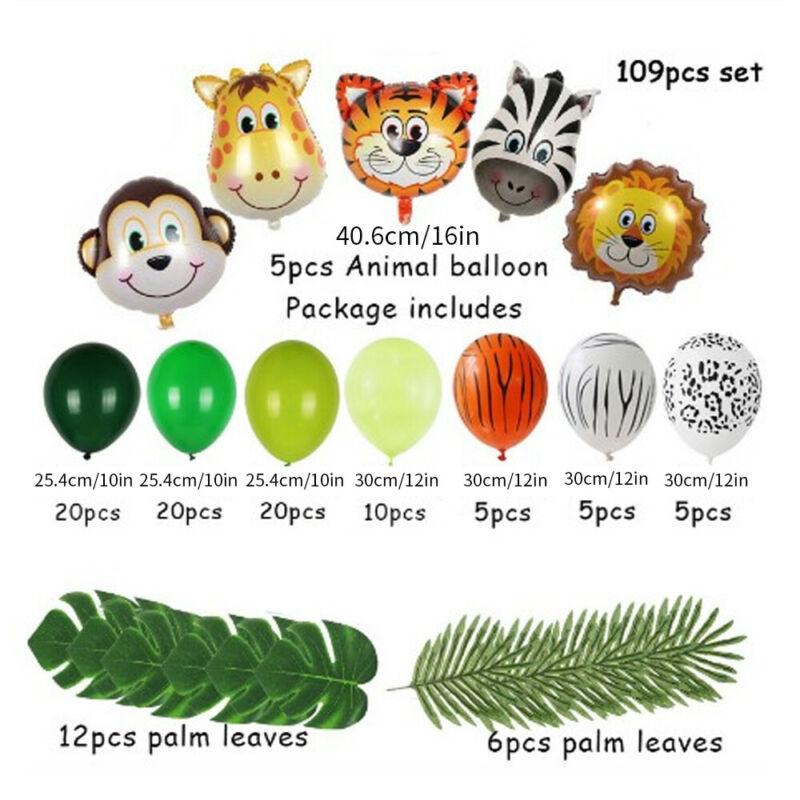 1 Set Jungle Animal Birthday Balloons Monkey Lion Tiger Helium Globos for Safari Wild Kids Birthday Party Decor Baby Shower Gift