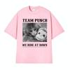 Team Punch Monkey We Ride At Dawn Graphic T Shirts Men Women Retro Fashion Gothic Tshirt Casual Short Sleeve T Shirt Streetwear