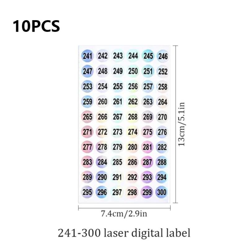 10Pcs Waterproof Nail Polish Number Label Stickers Easy To Read Marking Tool for Beginner DIY Nail Art Color Classification