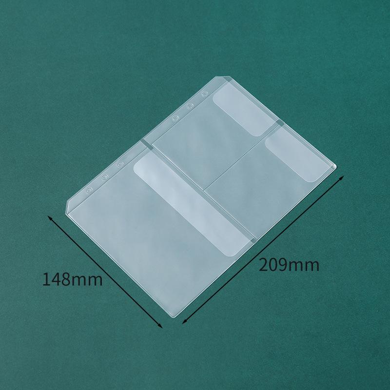 A5A6A7B5A4 Book 6 Hole Loose-Leaf Notebook Zipper Bag Bill Handbook Pvc Storage Bag Clip Chain Pencil Bag