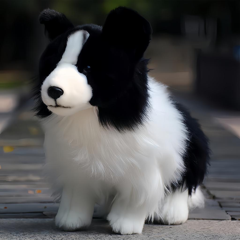 Border Collie Kuscheltier Hund 11,8 Zoll Kinder Kuscheltier Perfektes Geschenk für Jungen und Mädchen