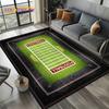 2025 Rugbyfeld Rugby American Football Cartoon Teppich für Wohnzimmer Schlafzimmer Zuhause Sofa Dekoration, Teppich rutschfeste Fußmatte