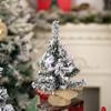 Realistic Snow Covered Christmas Tree Decoration Delicate Burlap Base Snowy Christmas Tree for Home & Office Festival