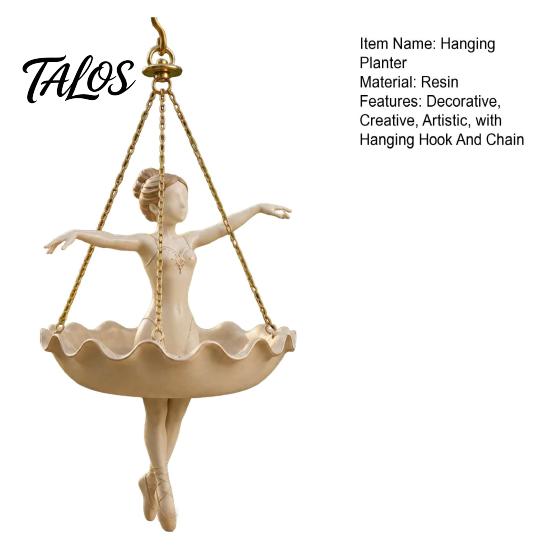 Balcony Plant Decor Ballet Dancer Hanging Planter, Decorative Flower Pot for Indoor Outdoor Garden, Cute Space-saving Hanger Planter Succulents Spider