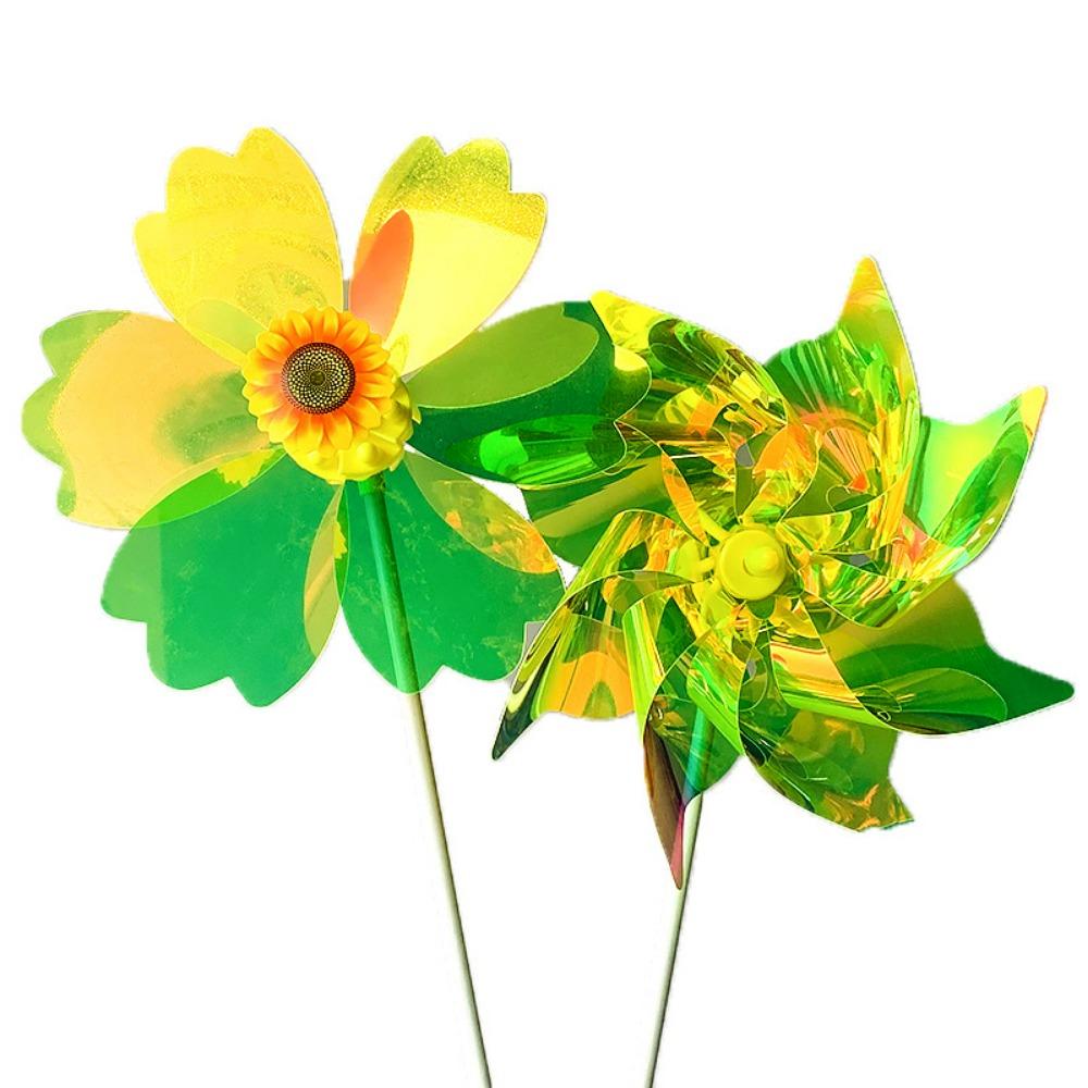 Laser Colorful Dazzling Color Changing Windmill Outdoor Party Picnic Decor
