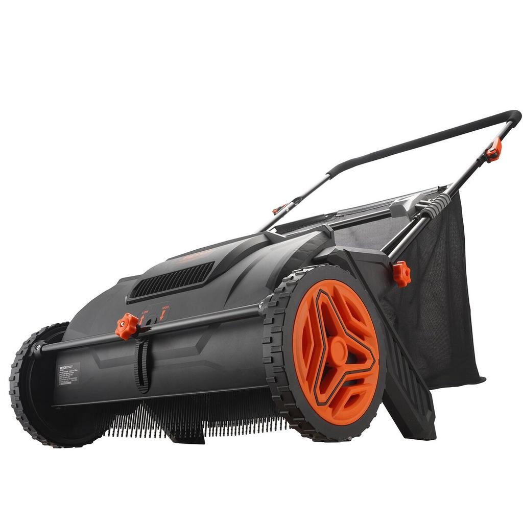 Push Lawn Sweeper, 21-inch Leaf & Grass Collector, Strong Rubber Wheels & Heavy Duty Thickened Steel Durable to Use with Large Capacity 3.5 cu. ft.