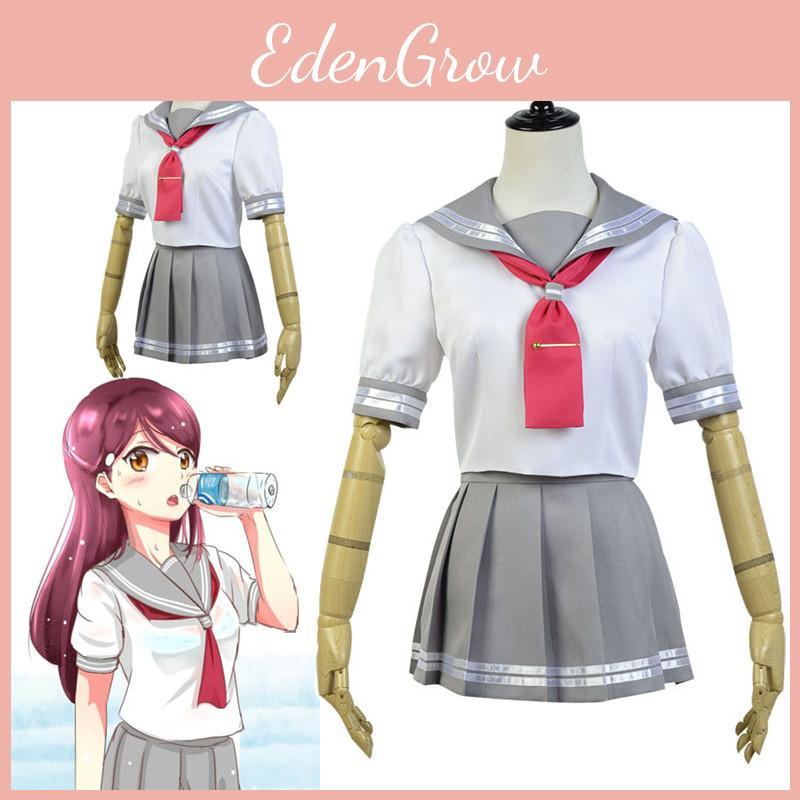 Love Live Sunshine Aqours Takami Chika Uniform Sailor Suit Cosplay Costume Skirt For Anime Fans