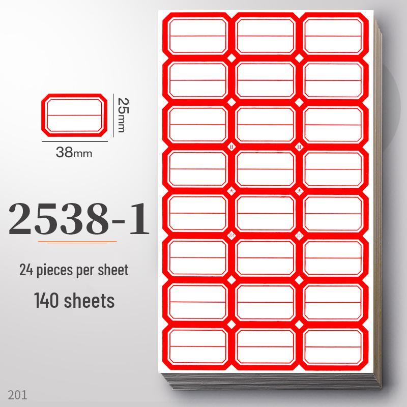 Waterproof Self-Adhesive Name Stickers for Books, Keys, and Notes