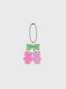 Theninemall Pink Cherry Ribbon Gummy Acrylic Keyring