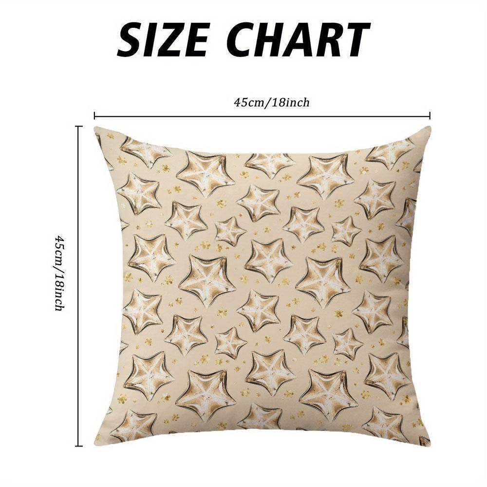 Golden Star square Jacquard Pillow Cover for Sofa Office Waist Cushion Cover Home Decorative Pillowcase