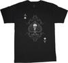 Ace of Spades T-shirt for Men Biker Tee Shirt Playing Card Design Black Tee
