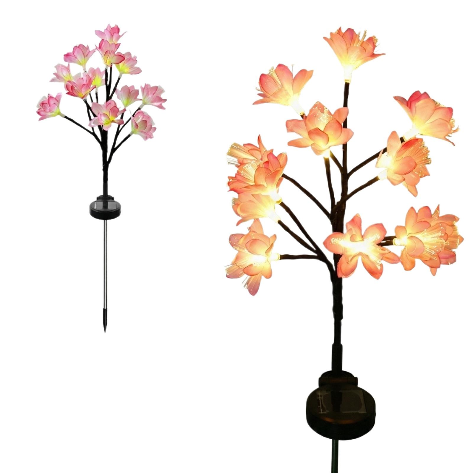 

Solar-powered Camellia-shaped Artificial Peach Blossomlight Street Light Outdoor Decoration One Size