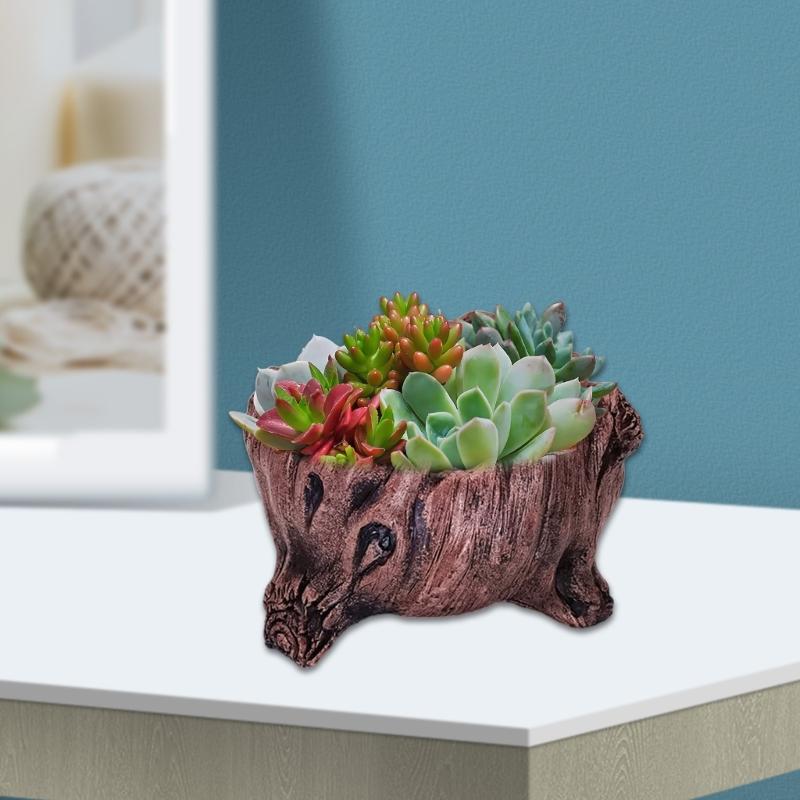 Stylish Cement Tree Root Succulent Pots Cement Tree Root Look Planter Flower Pots for Adding Unique Charm to Interiors
