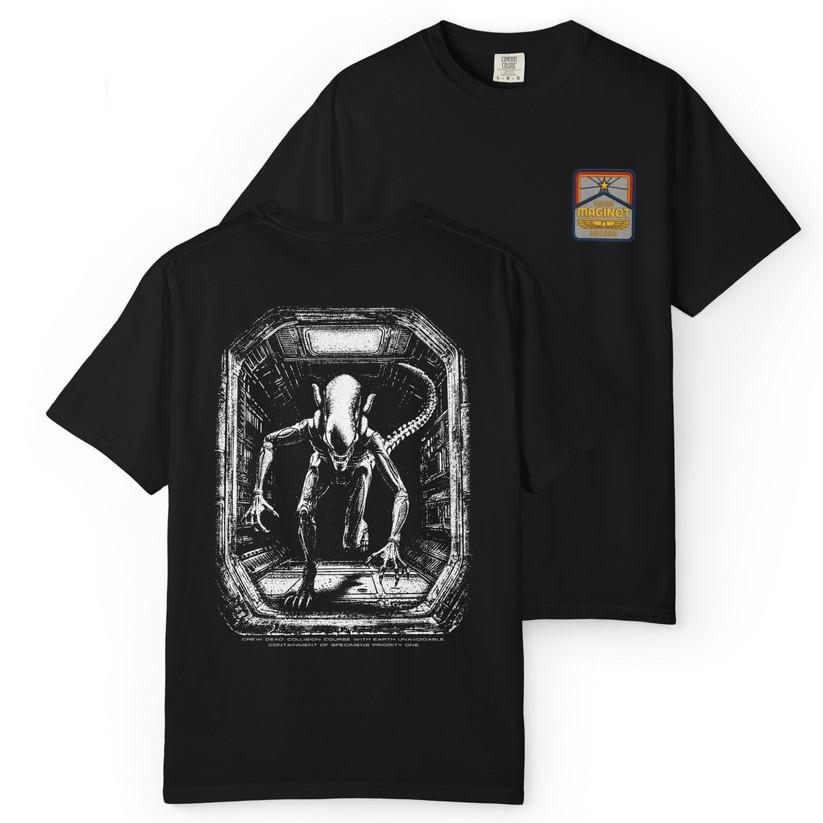 MAGINOT Double Sided Tee Graphic Streetwear Vintage Print T-Shirt XXL