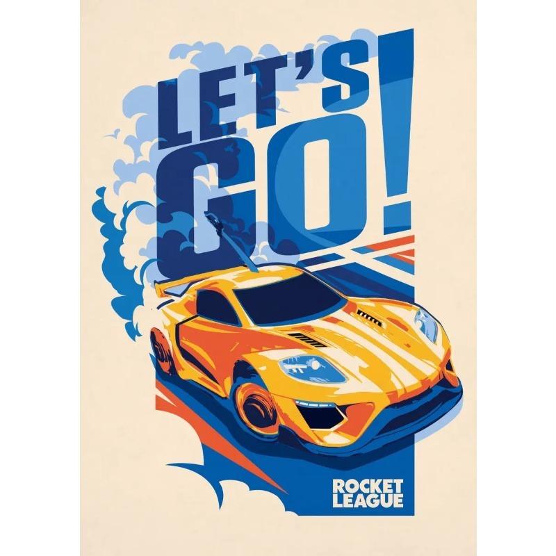 Rocket League Spielposter Neon Videospiel Leinwandmalerei Wandkunst Bild Für Modernes Jungenzimmer Wohnzimmer Heimdekor