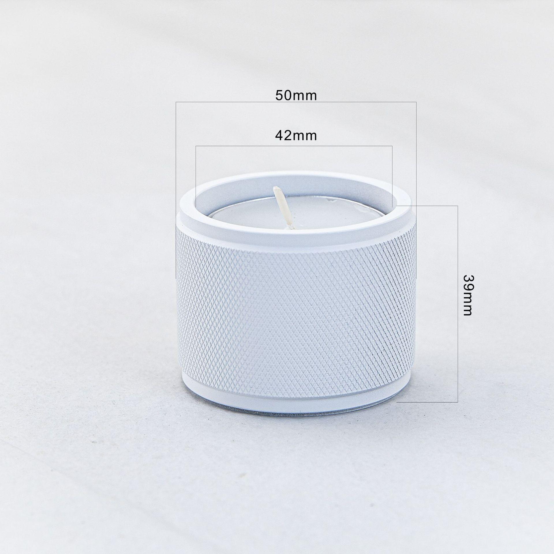 Carved Brass & White PVD Knurled Candle Holder - All-Copper, Perfect for Christmas & Valentine s Day