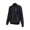Jaqueta esportiva masculina de lã com zíper completo preta DQ4590-010