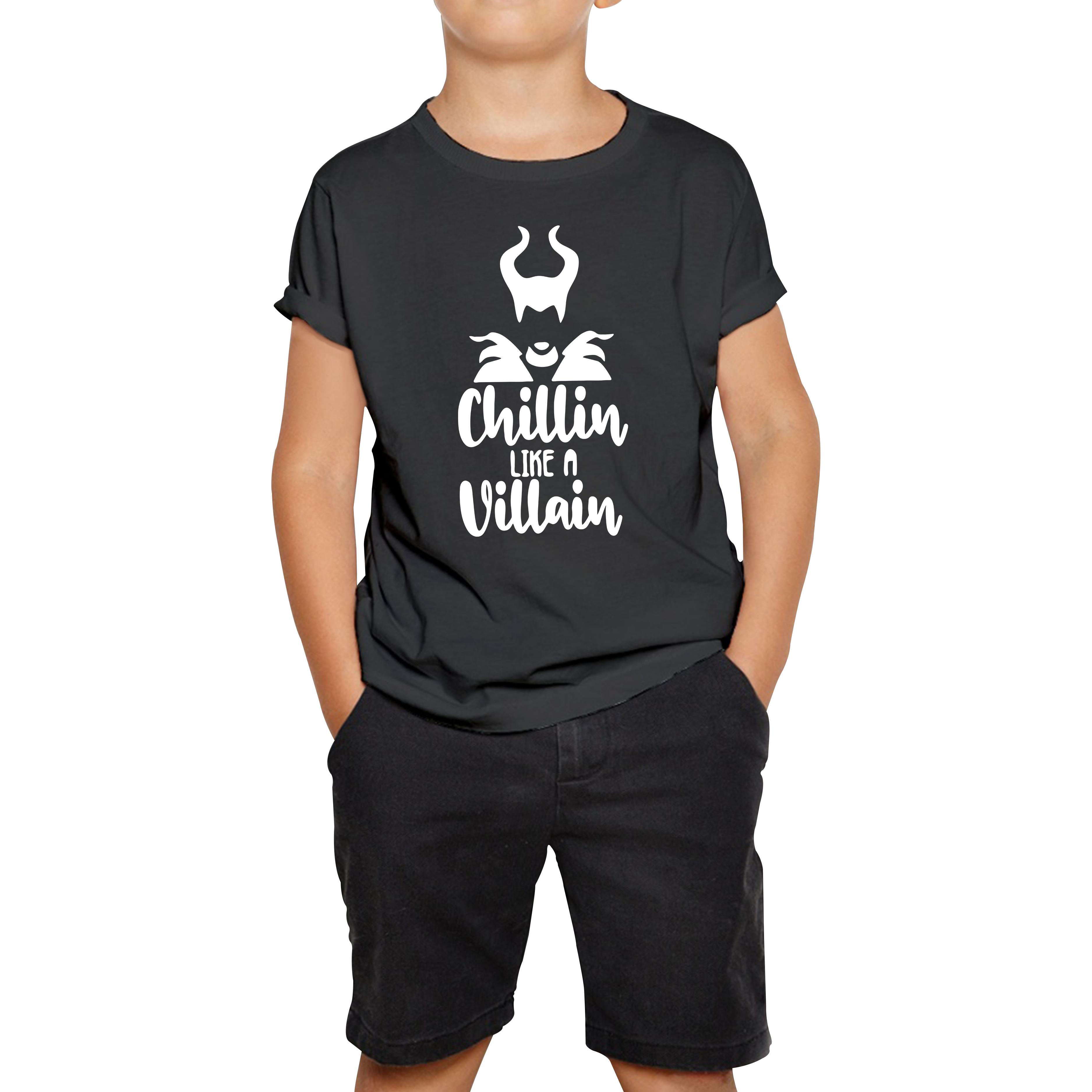 Maleficent Chillin Like A Villain Kids T Shirt 100