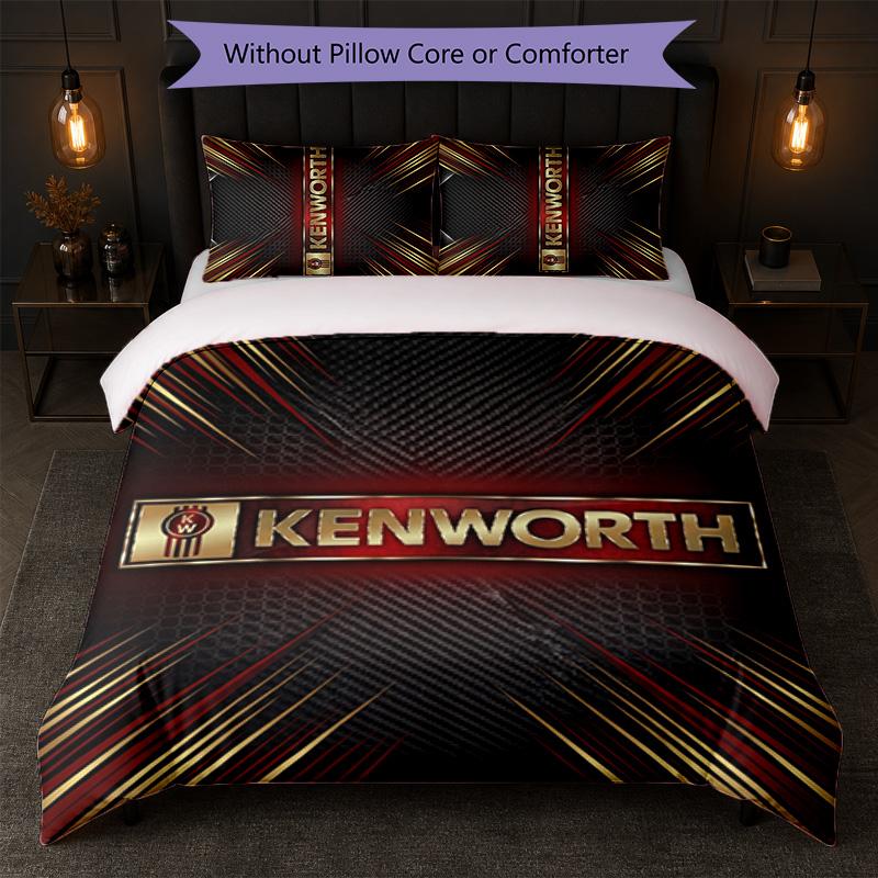 Kenworth Print 3-teiliges Bettwäsche-Set Bettbezug mit zwei Kissenbezügen Weiche Bettwäsche für Haushalt Schlafzimmer