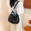 Stylish Fashionable Solid Color Women's Shoulder Bag Canvas Tote For College Students