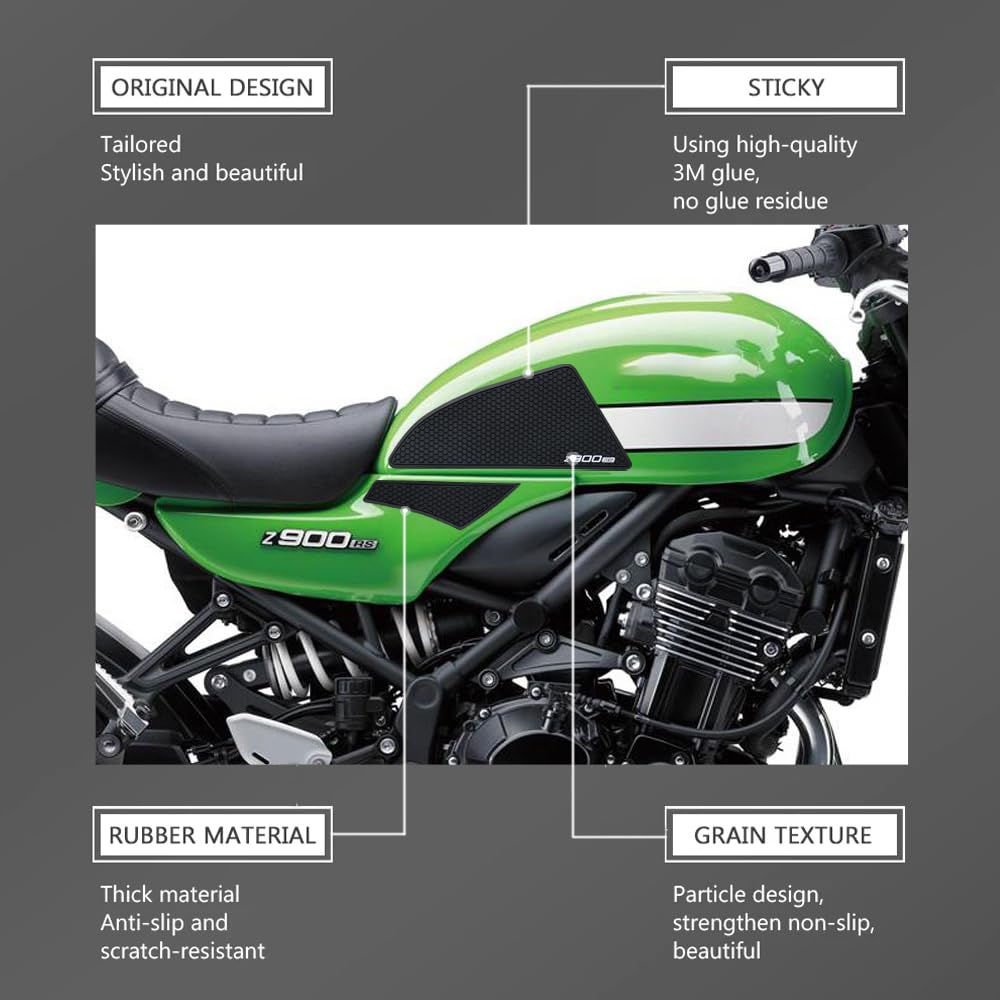FOR Z900RS Z900RS 2021 2022 Side Fuel Tank Pad Tank Pad Protector Sticker Decal Gas Knee Grip Traction Pad Z900RS Tank Pad