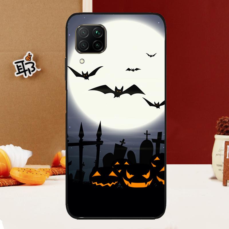 Gothic Horror Bats Full Moon For Huawei Nova 12i 3i 7i 8i 11i 9 10 SE Y60 Y61 Y70 Y72 Y73 Y90 Y91 P20 P30 P40 Lite Case