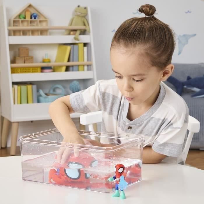 Figurine et véhicule Spidey Water-Webs Araignée de mer, Marvel Spidey et ses Amis Extraordinaires, Dès 4 ans