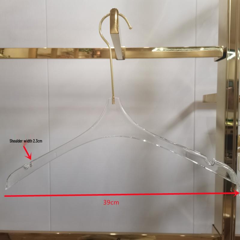 Transparent Acrylic Children's Clothes Hanger with Customizable Logo Option