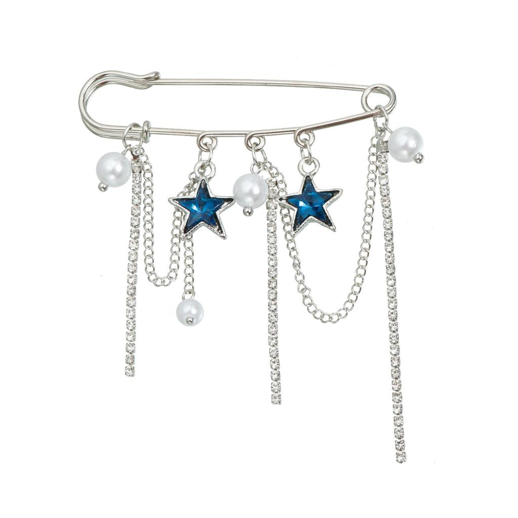 Love Moon Element Tassel Brooch Clothing Light Luxury Functional Pin Accessories