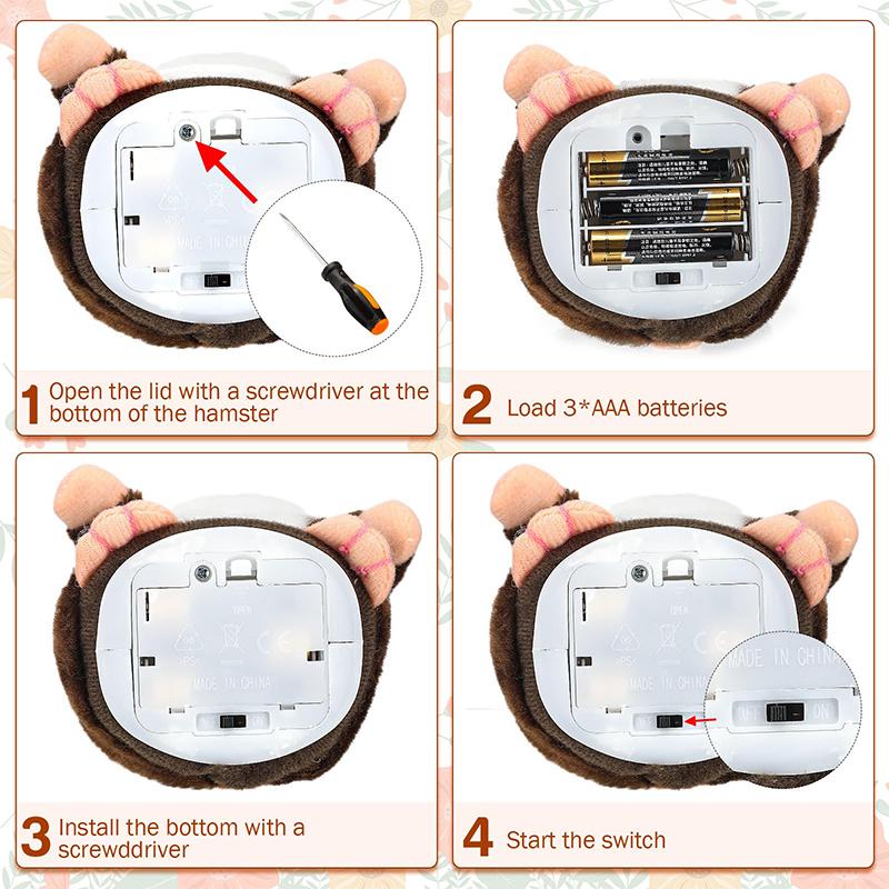 Sevimli Elektrikli Konuşan Hamster Peluş Oyuncak Konuşmayı Taklit Etmeyi Öğrenen Sallanan Peluş Bebek Oyuncakları Etkileşimli Peluş Hamster Oyuncakları Bebek Hediyeleri