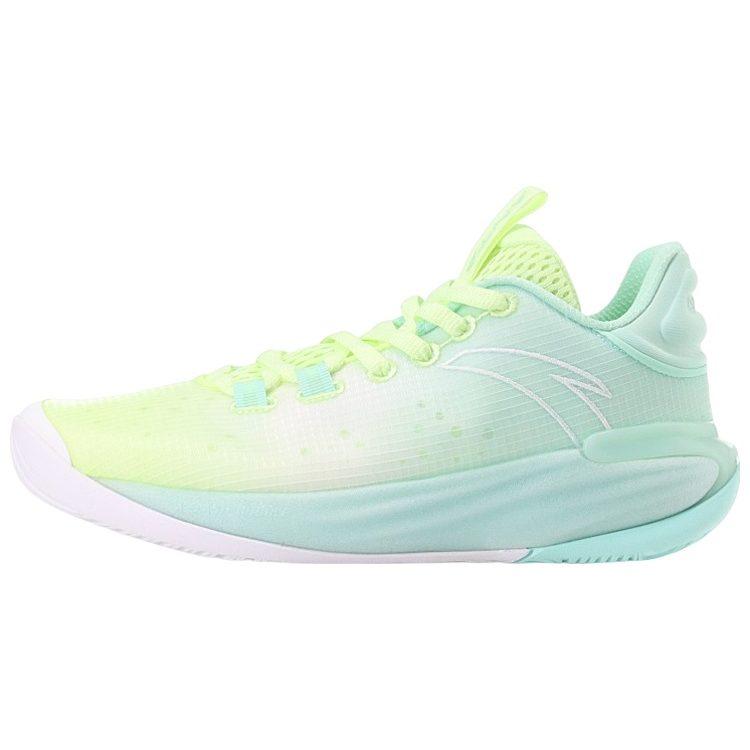 ANTA Basketball Shoes Men's Low Top Fluorescent Night Glow Green/Shallow Beach Green 112221616-4