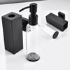 Schwarze Flüssigseifenspender Handpresse Metallpumpe Spender Wand Badezimmerzubehör Küche Edelstahl Lotionflasche