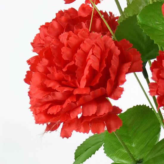 2Pcs Artificial Carnation Realistic 12 Head Fake Silk Flower Wedding Party Indoor Outdoor