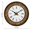 Analog Wall Clock For Elegant Home Decor, Office, School, Gym, Shop And Gifting || Clock Size - 16 X 16 Inches (Designer Classic Metal), Brown