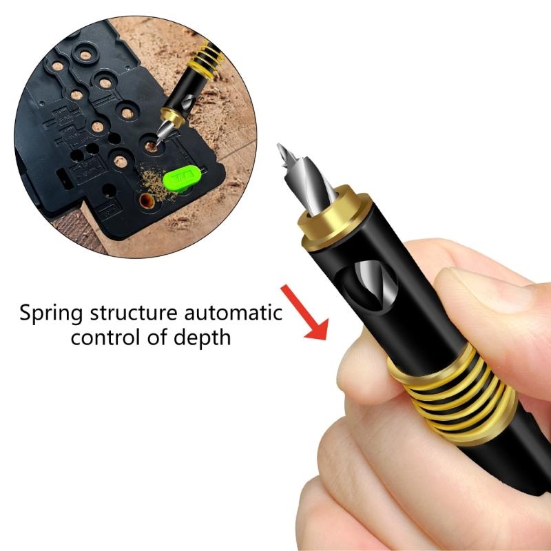 Hinge Installation Guide Tool Includes Auto Alignings Drill Bit and Closed Compartment Organization