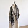 Elegant Zebra Striped Scarf Imitation Cashmere Soft Warm Versatile Shawl Coldproof Windproof Blanket Scarf For Autumn Winter