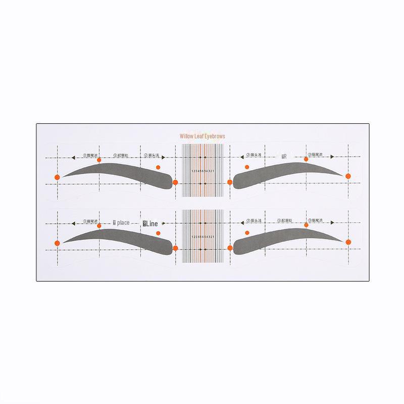 

Набор инструментов для укладки бровей: Карточки и наклейки с прямыми бровями Willow Leaf Eyebrows