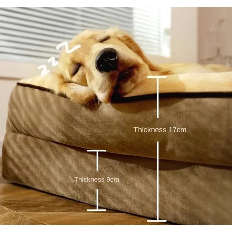 Four Seasons Universal Dog Bed Comfortable Cat Mattress Warm Rectangle Nest Removable and Washable Dog Mattress Pet Supplies