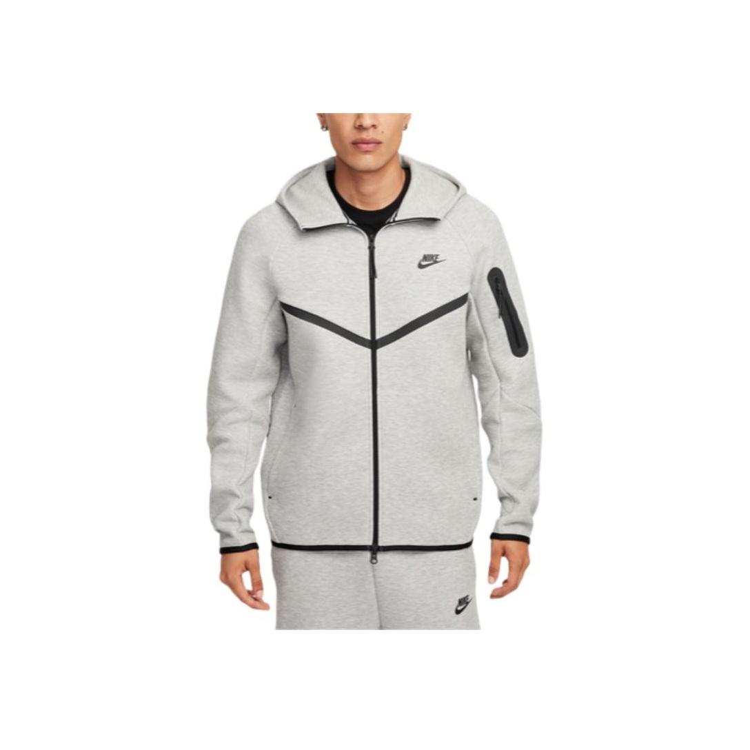 Nike Tech Fleece Full-Zip Windrunner Hoodie Dark Grey Heather/Black Men Outerwear HV0949-063 XXL