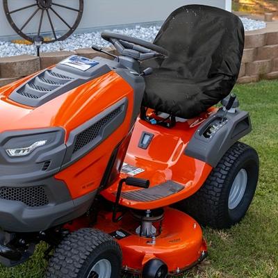1 Stück Robuster Traktorsitzbezug für Kubota, Cub Cadet, Mahindra Aufsitzrasenmäher - Schwarzes Polyester mit sicherem Kordelzugverschluss, Langlebig für Außen