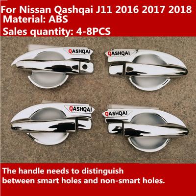 For Nissan Qashqai J11 2016 2017 2018 Chrome Handle Cover/ABS Door Bowl Cap Cover Trims Car-Styling