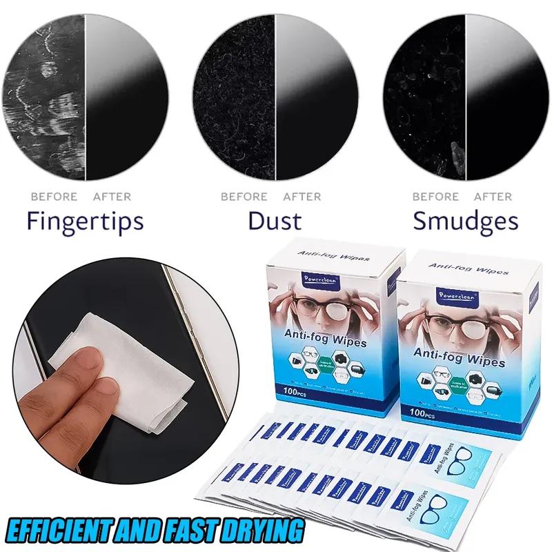 300Pcs Lens Cleaning Wet Paper Disposable Glasses Anti Fog Misting Dust Remover Wipes Sunglasses Phone Screen Cleaner