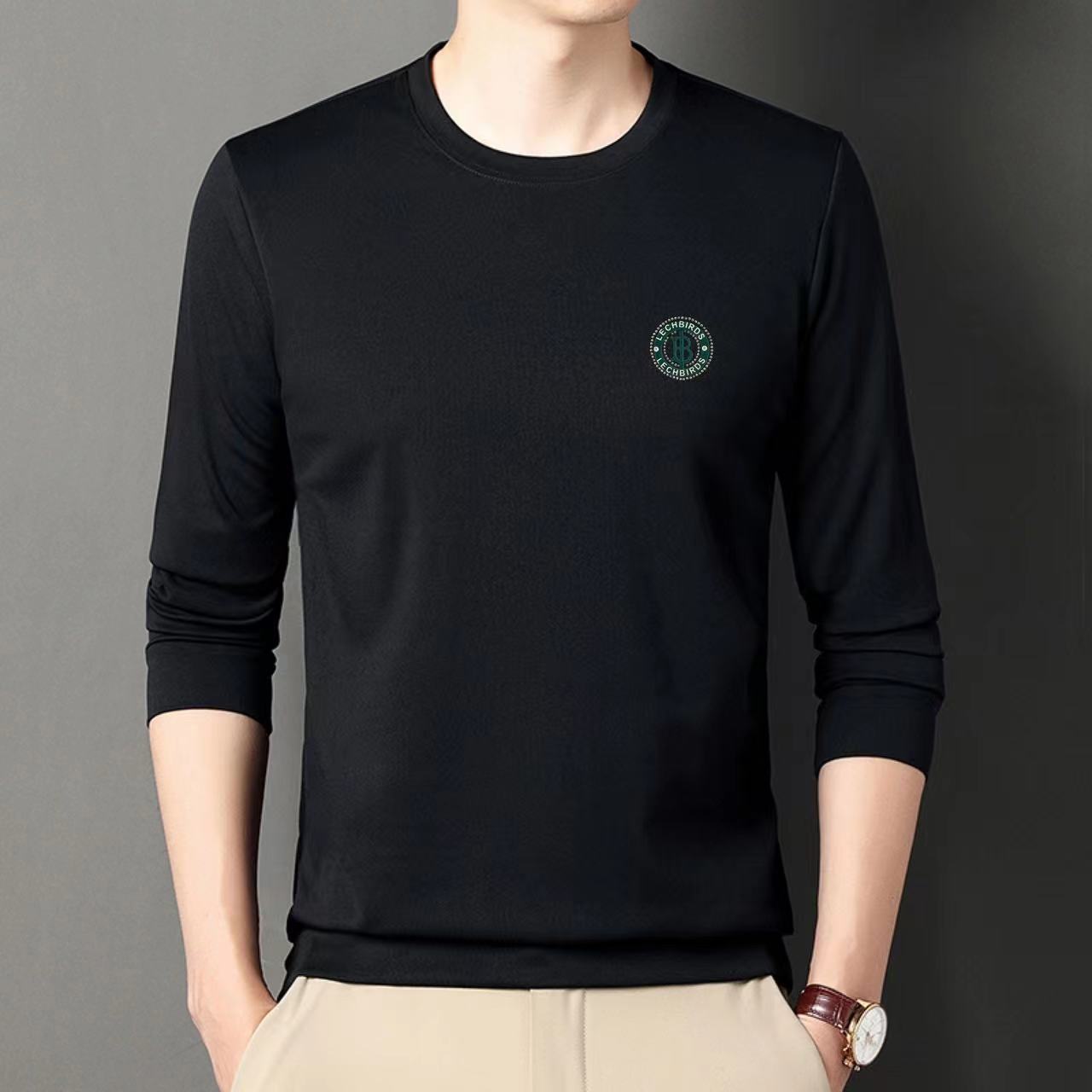 Весенне-осенний свитер с круглым вырезом — фото 4