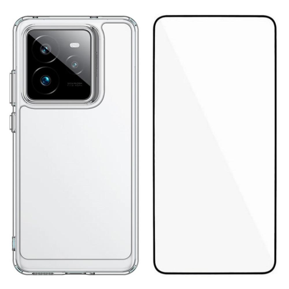 

WANLONFENG MF Series for Realme GT 7 Pro 5G Case TPU Acrylic Clear Phone Cover with Tempered Glass Film Type A