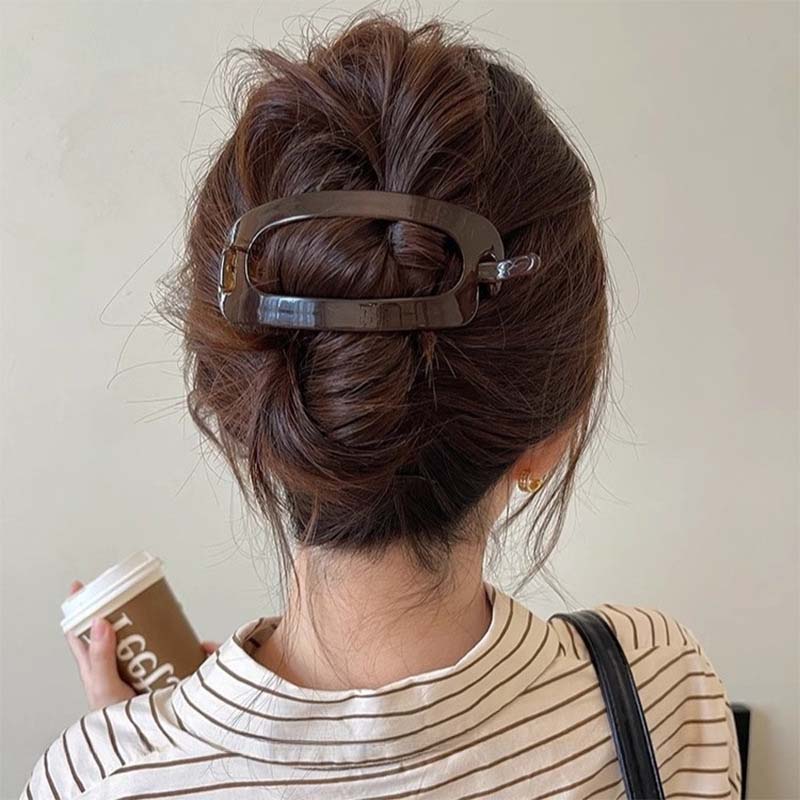 Vintage Solide Hohle Ovale Einfache Twist Haarspangen Für Frauen Temperament Haarschmuck Stirnband Haarnadel Mode Haaraccessoires