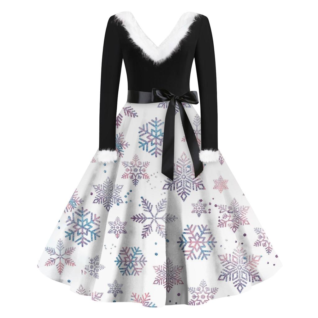 Dámské ležérní a módní šaty s dlouhým rukávem a výstřihem do V, které ladí se zipem