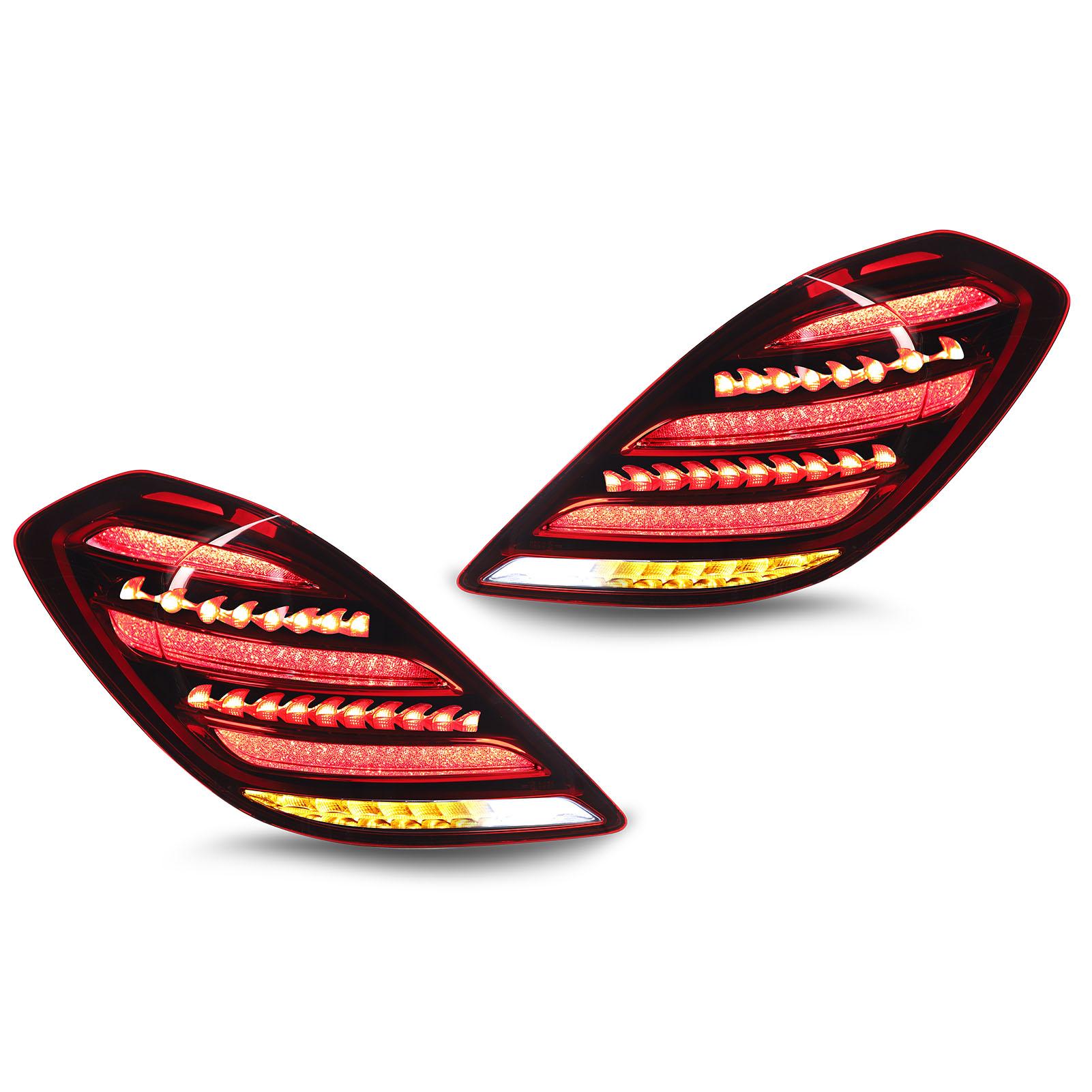 

18. Замена светодиодных задних фонарей в стиле фейслифтинга для Benz SСедан класса W222 PreРестайлинг 2014-2017 красный