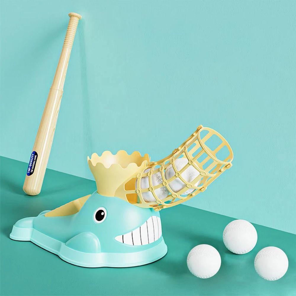 Cartoon Whale Baseball Pitching Machine with Ball Baseball Launcher  Outdoor Sport